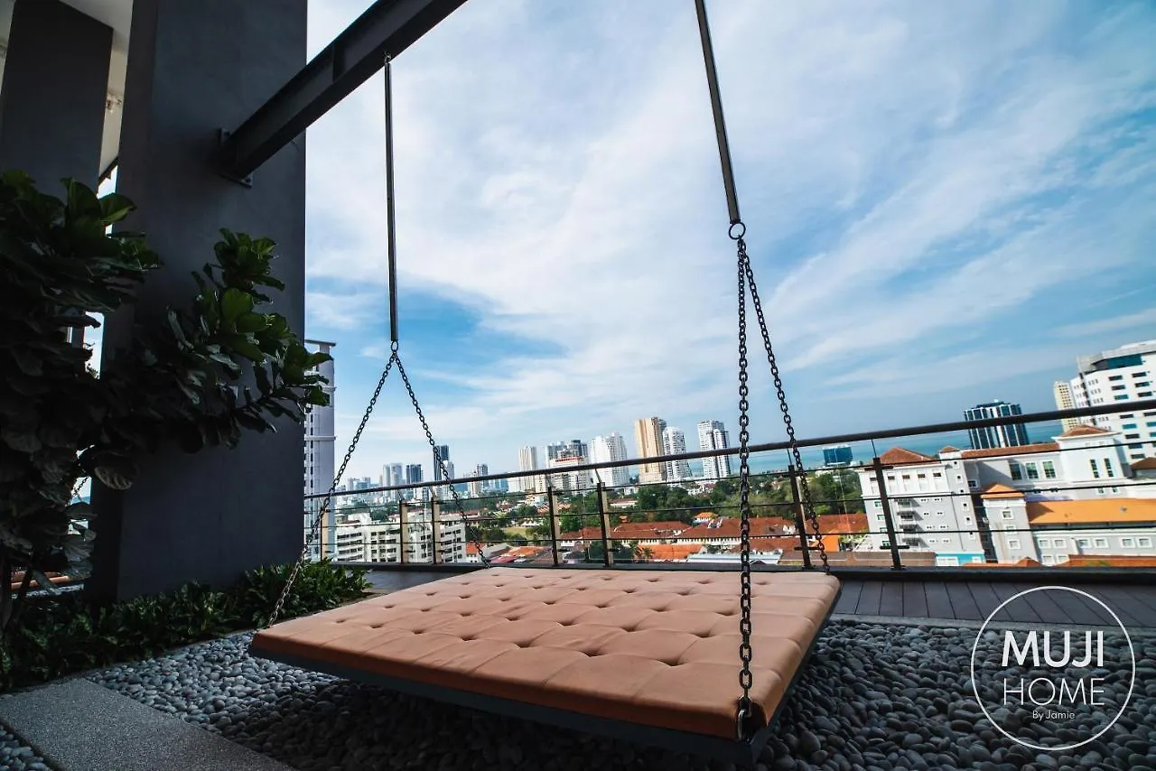 شقة Muji Studio 2 - Seaview At 218 Tropicana Near Komtar Food Heaven With Netflix & Tv Box جورج تاون